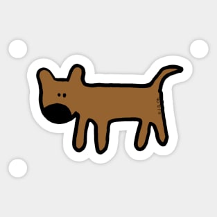 big nose brown dog Sticker